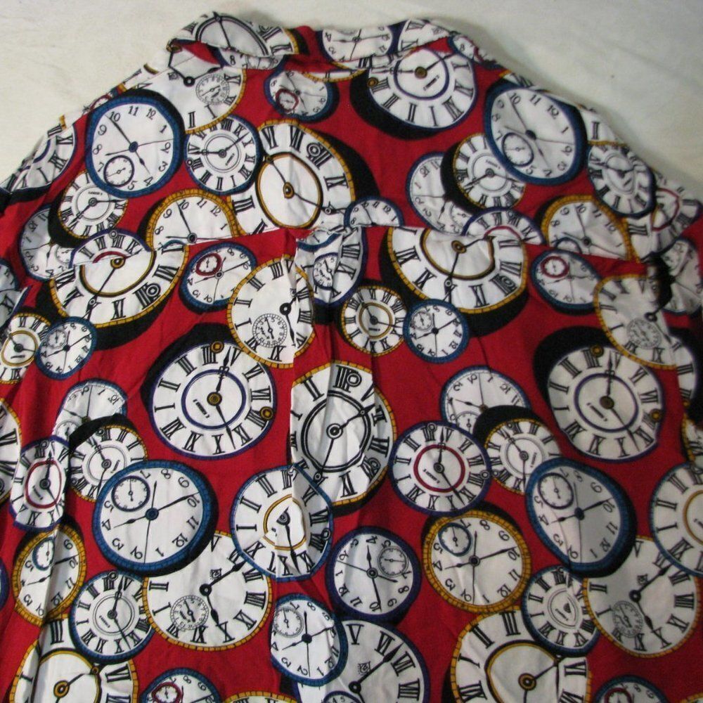 Vintage Watches Timepieces Pattern Button-Down - Picture 5 of 6